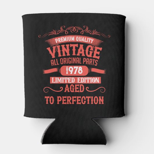 Gepersonaliseerde  verjaardagscadeaus rood blikjeskoeler (Achterkant)