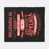 Gepersonaliseerde verjaardagscadeaus rood fleece deken (Voorkant (Horizontaal))