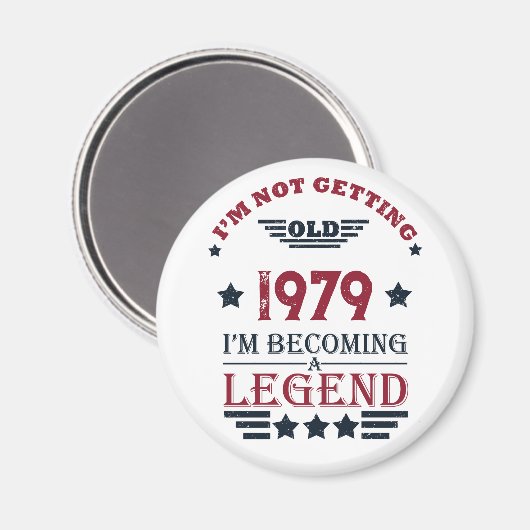 Gepersonaliseerde  verjaardagscadeaus rood magneet (Voorkant / Achterkant)