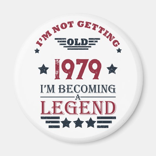 Gepersonaliseerde  verjaardagscadeaus rood magneet (Voorkant)