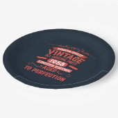 Gepersonaliseerde  verjaardagscadeaus rood papieren bordje (Gekanteld)