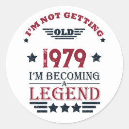 Gepersonaliseerde verjaardagscadeaus rood ronde sticker