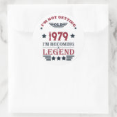 Gepersonaliseerde verjaardagscadeaus rood ronde sticker (Tas)