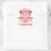 Gepersonaliseerde  verjaardagscadeaus rood ronde sticker (Tas)