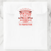 Gepersonaliseerde  verjaardagscadeaus rood ronde sticker (Tas)