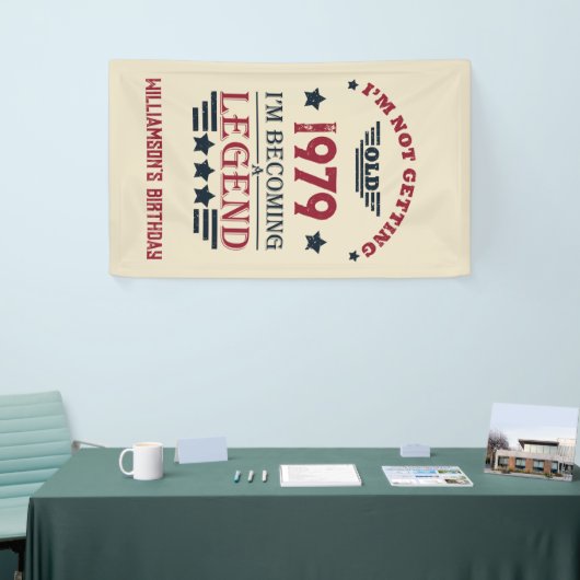 Gepersonaliseerde  verjaardagscadeaus rood spandoek (Beurs)