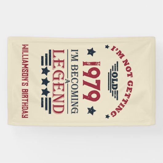 Gepersonaliseerde verjaardagscadeaus rood spandoek (Horizontaal)