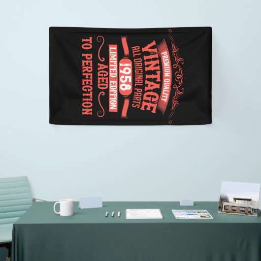 Gepersonaliseerde  verjaardagscadeaus rood spandoek (Beurs)