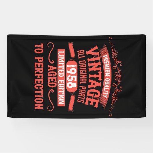 Gepersonaliseerde  verjaardagscadeaus rood spandoek (Horizontaal)