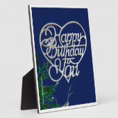 Gepersonaliseerde verjaardagscadeaus tafelblad fotoplaat (Zijkant)