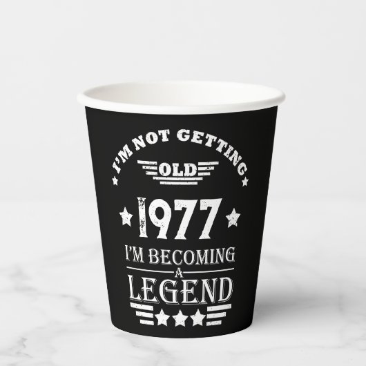 Gepersonaliseerde  verjaardagscadeaus wit papieren bekers (Voorkant)