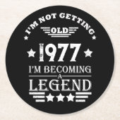 Gepersonaliseerde  verjaardagscadeaus wit ronde kartonnen onderzetter (Voorkant)