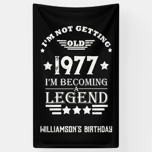 Gepersonaliseerde  verjaardagscadeaus wit spandoek (Verticaal)