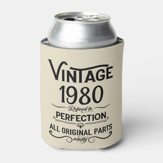 Gepersonaliseerde  verjaardagscadeaus zwart blikjeskoeler (Blikje Voorkant)