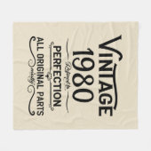 Gepersonaliseerde  verjaardagscadeaus zwart fleece deken (Voorkant (Horizontaal))