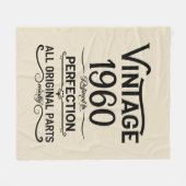 Gepersonaliseerde  verjaardagscadeaus zwart fleece deken (Voorkant (Horizontaal))