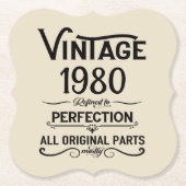 Gepersonaliseerde  verjaardagscadeaus zwart kartonnen onderzetters (Voorkant)