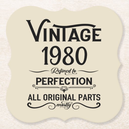 Gepersonaliseerde  verjaardagscadeaus zwart kartonnen onderzetters (Voorkant)