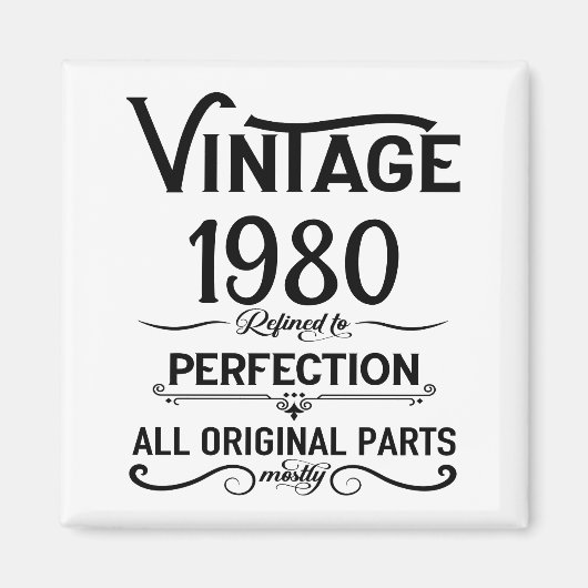 Gepersonaliseerde  verjaardagscadeaus zwart magneet (Voorkant)