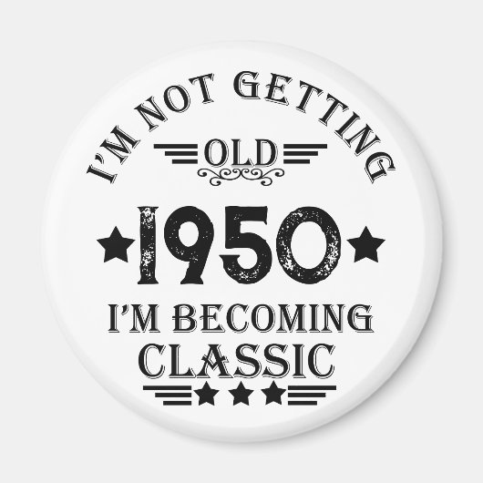 Gepersonaliseerde  verjaardagscadeaus zwart magneet (Voorkant)