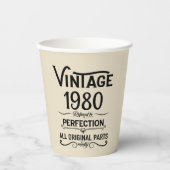 Gepersonaliseerde verjaardagscadeaus zwart papieren bekers (Voorkant)