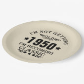 Gepersonaliseerde  verjaardagscadeaus zwart papieren bordje (Gekanteld)