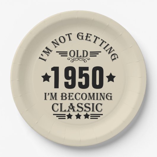 Gepersonaliseerde  verjaardagscadeaus zwart papieren bordje (Voorkant)