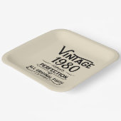 Gepersonaliseerde verjaardagscadeaus zwart papieren bordje (Gebogen)