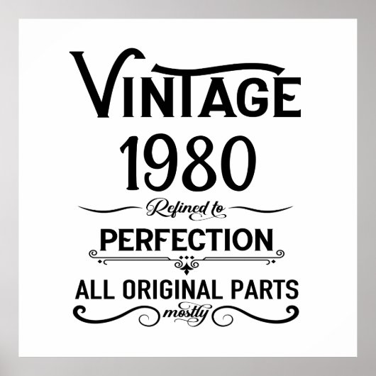 Gepersonaliseerde  verjaardagscadeaus zwart poster (Voorkant)