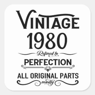 Gepersonaliseerde  verjaardagscadeaus zwart vierkante sticker