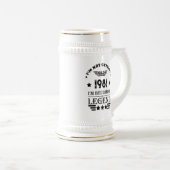 Gepersonaliseerde  verjaardagscadeaus zwart wit bierpul (Voorkant rechts)