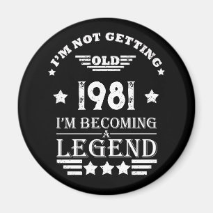 Gepersonaliseerde  verjaardagscadeaus zwart wit magneet