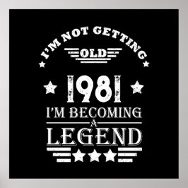 Gepersonaliseerde  verjaardagscadeaus zwart wit poster