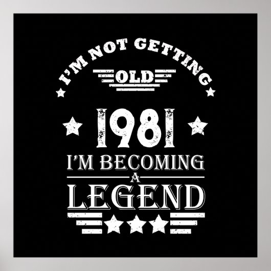 Gepersonaliseerde  verjaardagscadeaus zwart wit poster (Voorkant)