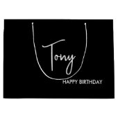 Gepersonaliseerde Verjaardagscadeauzak, de zak van Groot Cadeauzakje (Voorkant)