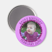 Gepersonaliseerde verjaardagsdatum herinnert aan P Magneet (Voorkant / Achterkant)