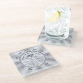 Gepersonaliseerde verjaardagsdiamanten, Elegant On Glazen Onderzetter (Schuin)