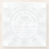 Gepersonaliseerde verjaardagsdiamanten, Elegant On Glazen Onderzetter (Achterkant)