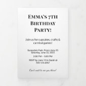 Gepersonaliseerde verjaardagsfeest drievoudige bri drieluik uitnodiging (Cover)