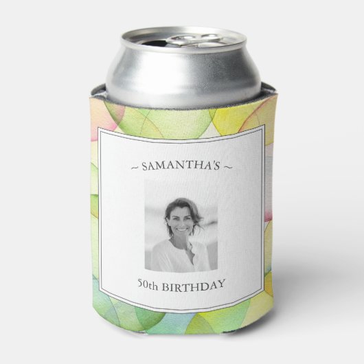 Gepersonaliseerde verjaardagsfeest foto Koelboxxen Blikjeskoeler (Blikje Voorkant)