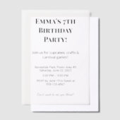 Gepersonaliseerde Verjaardagsfeest Vellum Overlays Vellum Uitnodigingen (Offset)