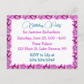 Gepersonaliseerde Verjaardagsfeestje Prinses van K Uitnodiging Briefkaart (Achterkant)