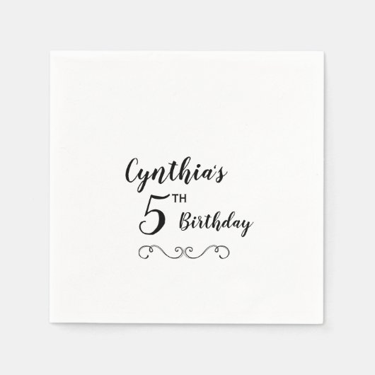 Gepersonaliseerde verjaardagsfeestje servetten (Voorkant)