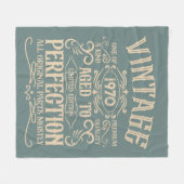 Gepersonaliseerde  verjaardagsfeestje whiskey labe fleece deken (Voorkant (Horizontaal))