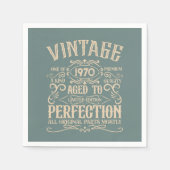 Gepersonaliseerde  verjaardagsfeestje whiskey labe servet (Voorkant)