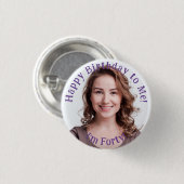Gepersonaliseerde verjaardagsfoto, uw Afbeelding b Ronde Button 3,2 Cm (Voorkant /achterkant)