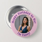 Gepersonaliseerde verjaardagsfoto, uw Afbeelding b Ronde Button 7,6 Cm (Voorkant /achterkant)