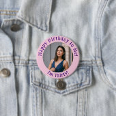Gepersonaliseerde verjaardagsfoto, uw Afbeelding b Ronde Button 7,6 Cm (In situ)