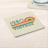 Gepersonaliseerde  verjaardagsgeschenken kartonnen onderzetters (Schuin)