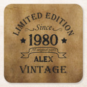 Gepersonaliseerde  verjaardagsgeschenken kartonnen onderzetters (Voorkant)